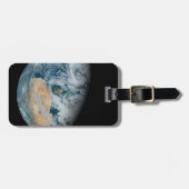 北アフリカと南西ヨーロッパを示す地球 ラゲッジタグ (正面横)