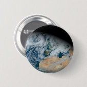 北アフリカと南西ヨーロッパを示す地球 缶バッジ (正面&裏面)