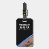 北アフリカと広大なリビア砂漠。 ラゲッジタグ (正面縦)