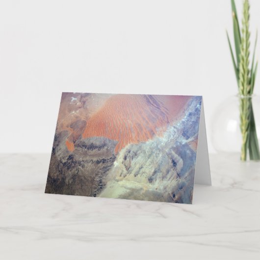 北アフリカのアルジェリアのサハラ砂漠。 カード (正面)