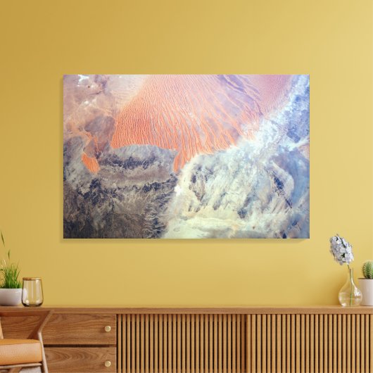 北アフリカのアルジェリアのサハラ砂漠。 キャンバスプリント (インサイチュ (リビング))