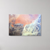 北アフリカのアルジェリアのサハラ砂漠。 キャンバスプリント (正面)