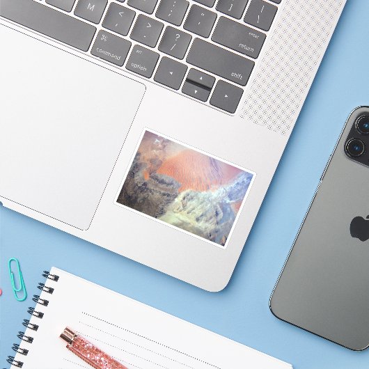 北アフリカのアルジェリアのサハラ砂漠。 シール (ノートパソコンとiPhone)