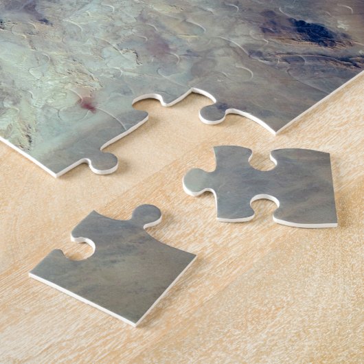 北アフリカのアルジェリアのサハラ砂漠。 ジグソーパズル (側面)