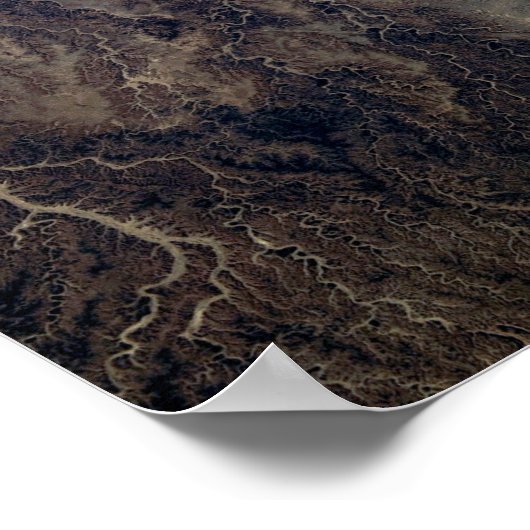 北アフリカのアルジェリアのサハラ砂漠。 ポスター (角)