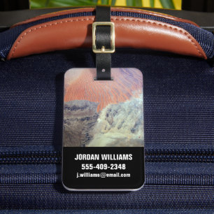 北アフリカのアルジェリアのサハラ砂漠。 ラゲッジタグ