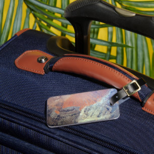 北アフリカのアルジェリアのサハラ砂漠。 ラゲッジタグ