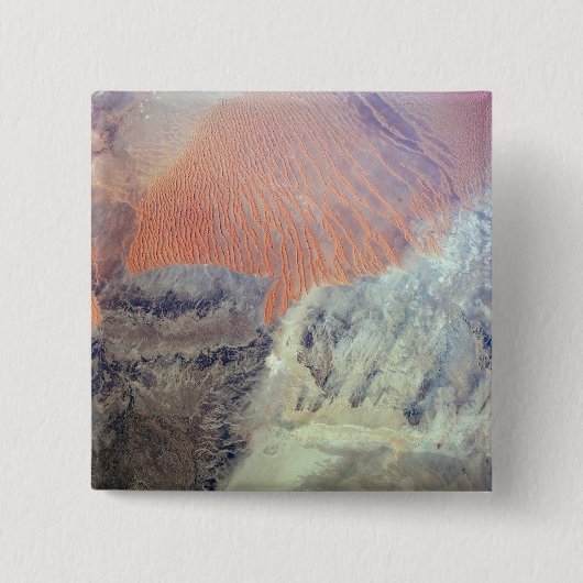 北アフリカのアルジェリアのサハラ砂漠。 缶バッジ (正面)