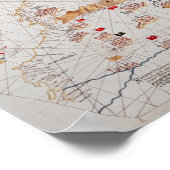 北アフリカのカタロニアの地図のコピー ポスター (角)