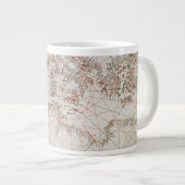 北アフリカのヨーロッパと沿岸地図 ジャンボコーヒーマグカップ (正面右)