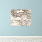 北アフリカの地図 キャンバスプリント (インサイチュ (ウッドフロア))