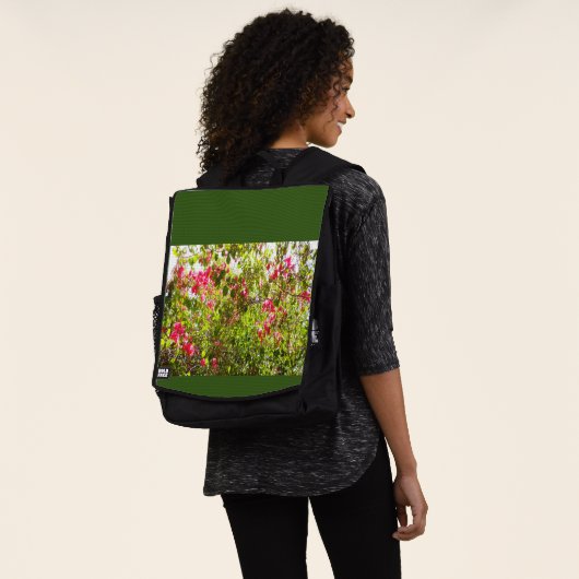 北アフリカオリジナルフラワーデザイン バックパック (着用)