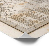 北アフリカ地域地図 ポスター (角)