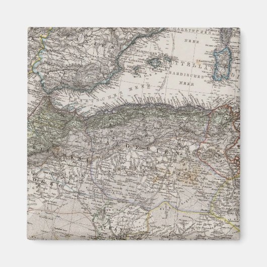 北アフリカ地域地図 マグネット (正面)