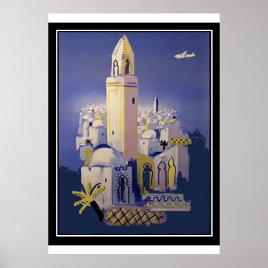 北アフリカ旅行ヴィンテージレトロプリント ポスター (正面)