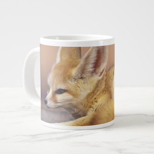 北アフリカ フェネック (Fennecus zerda) ジャンボコーヒーマグカップ (正面左)