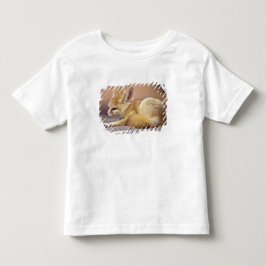 北アフリカ フェネック (Fennecus zerda) トドラーTシャツ (正面)