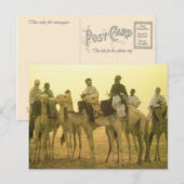 北アフリカ、ラクダライダー、アルジェリア砂漠 ポストカード (正面/裏面)