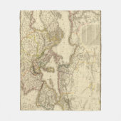 北アフリカ、地中海 フリースブランケット (正面)