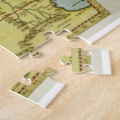 北アフリカ、c.1580s (着色された版木、銅版、版画)の地図 ジグソーパズル (側面)