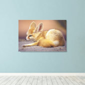 北アフリカ。Fennec Fennecus zerda) キャンバスプリント (インサイチュ (ウッドフロア))