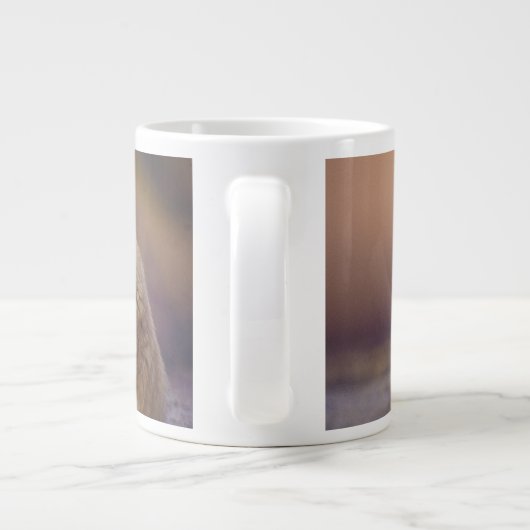 北アフリカ。Fennec Fennecus zerda) ジャンボコーヒーマグカップ (裏面)