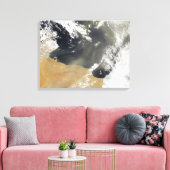 北アフリ吹カ沿岸の砂塵が舞い上がる キャンバスプリント (インサイチュ (リビング))