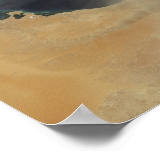 北アフリ吹カ沿岸の砂塵が舞い上がる ポスター (角)