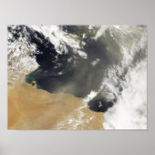 北アフリ吹カ沿岸の砂塵が舞い上がる ポスター (正面)