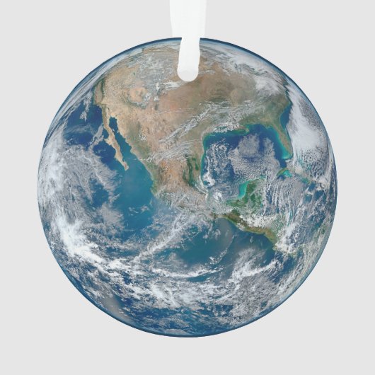 北アメリカとメキシコを示す完全な地球。 オーナメント (裏面)