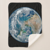 北アメリカとメキシコを示す完全な地球。 シェルパブランケット (正面)