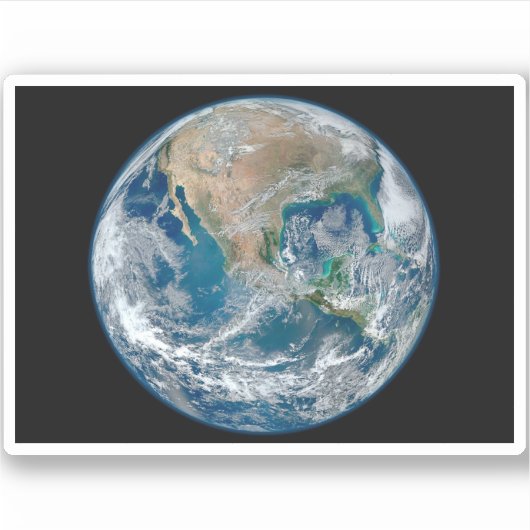 北アメリカとメキシコを示す完全な地球。 シール (正面)