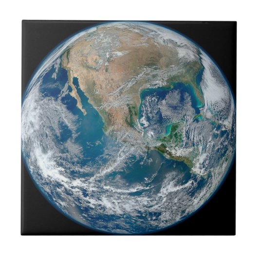 北アメリカとメキシコを示す完全な地球。 タイル (正面)