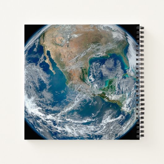 北アメリカとメキシコを示す完全な地球。 ノートブック (裏面)