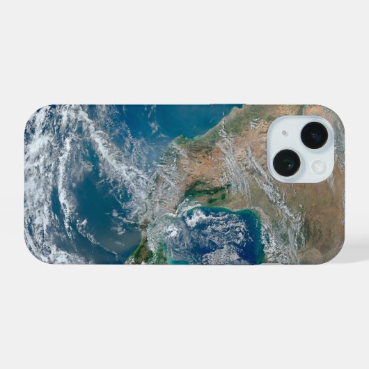 北アメリカとメキシコを示す完全な地球。 iPhone 15ケース (裏面横)