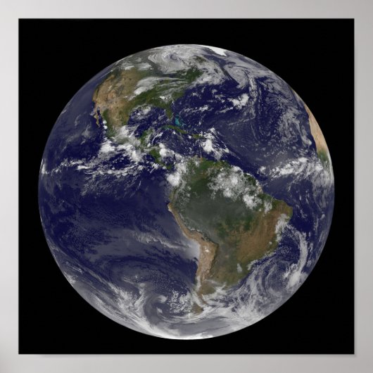 北アメリカと南アメリカを示す全地球2 ポスター (正面)