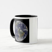 北アメリカと南アメリカを示す全地球2 マグカップ (正面左)