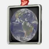 北アメリカと南アメリカを示す全地球2 メタルオーナメント (左)