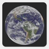 北アメリカと南アメリカを示す全地球4 スクエアシール (正面)