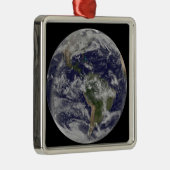 北アメリカと南アメリカを示す全地球4 メタルオーナメント (右)