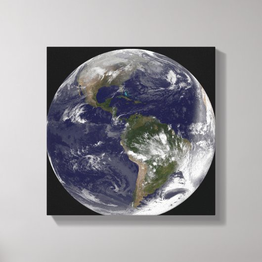 北アメリカと南アメリカを示す全地球5 キャンバスプリント (正面)