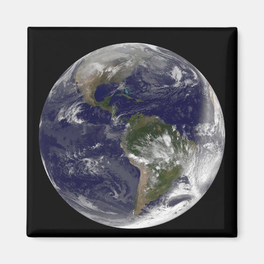 北アメリカと南アメリカを示す全地球5 マグネット (正面)