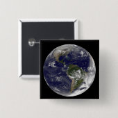 北アメリカと南アメリカを示す全地球5 缶バッジ (正面&裏面)