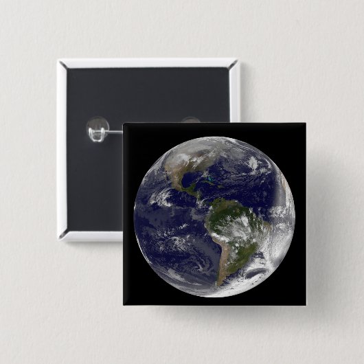 北アメリカと南アメリカを示す全地球5 缶バッジ (正面&裏面)