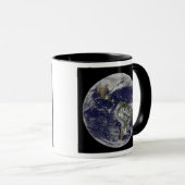 北アメリカと南アメリカを示す全地球6 マグカップ (正面右)