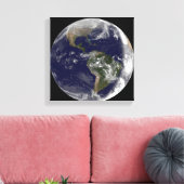 北アメリカと南アメリカを示す全地球7 キャンバスプリント (インサイチュ (リビング))