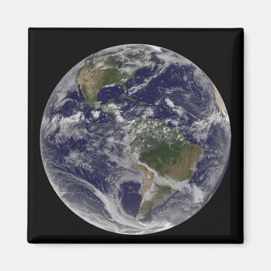 北アメリカと南アメリカを示す全地球 マグネット (正面)