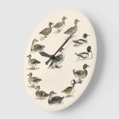北アメリカのアヒルイラストレーション ラージ壁時計 (傾斜)
