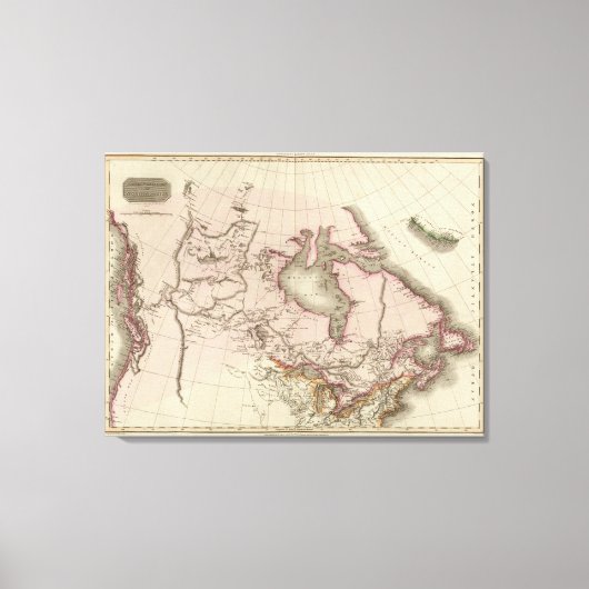 北アメリカのイギリス領 キャンバスプリント (正面)