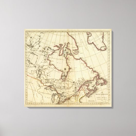 北アメリカのイギリス領 キャンバスプリント (正面)